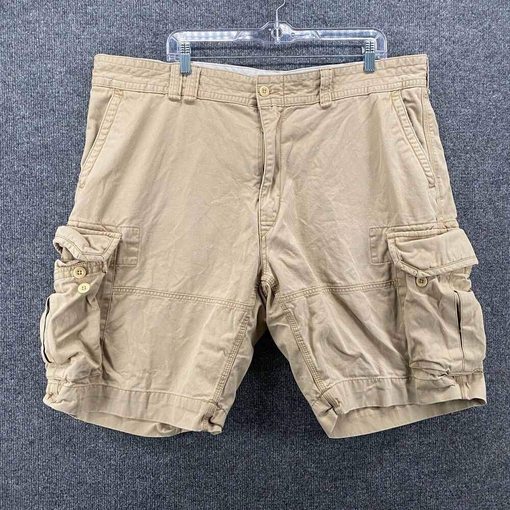 Polo Ralph Lauren Shorts Men 42 Brown Cargo Wide Leg Outdoor Hiking Baggy Casual